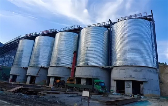 雅安螺旋卷板仓施工现场